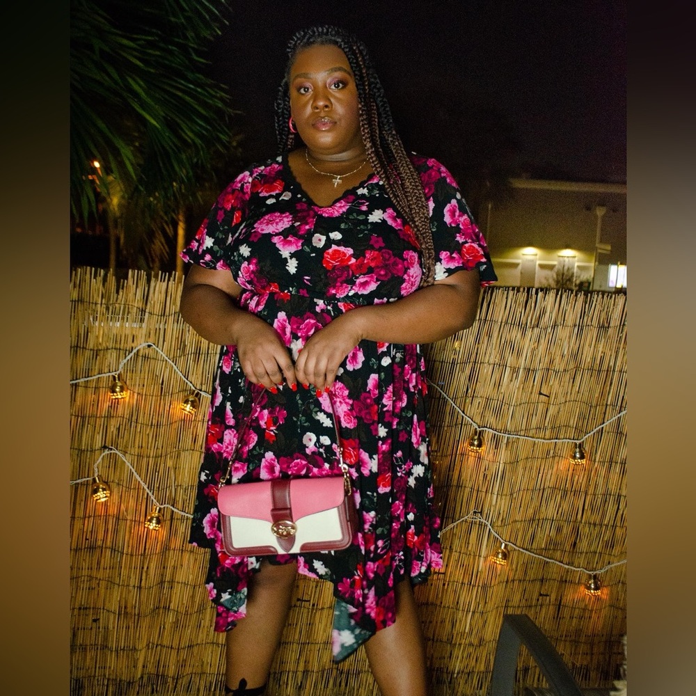 Torrid Pink and White Floral Mini Dress